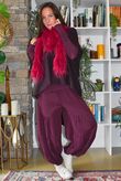 Basso Baby Cord Tiered Cuff Pant Aubergine?